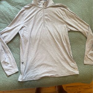 Vuori Ease Performance Half Zip - Light Grey (Brand New)